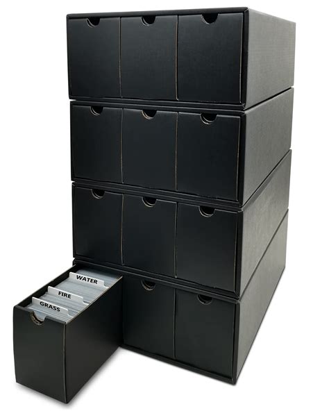 Tuzuaol 4 Row 3000+ Trading Card Storage Box MTG Desk Box 